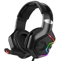 Novzep Headset mit Geräuschunterdrückung Gaming-Headset (Mikrofon und RGB-Beleuchtung für Switch, Xbox one, PS4) schwarz