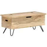 ARKEM Truhe 90x40x45 cm Truhen Sitztruhe Wooden Box Stauraum Boxen Truhe Mit Stauraum Mango Massivholz