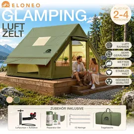 eloneo aufblasbares Zelt 2-4 Personen Grün
