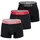 Lacoste Boxershorts 3 Einheiten Schwarz / Rot / Rosa L