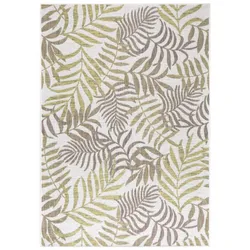 In Outdoor Teppich Beige, Vintage Design, Flachgewebe, Wetterfest