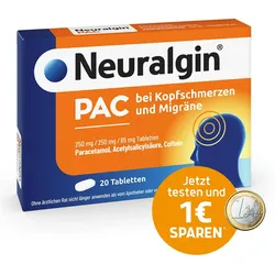 NEURALGIN PAC bei Kopfschmerzen und Migräne Tabl. 20 St