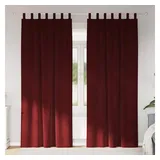 vidaXL Verdunkelungsvorhänge 2 pcs Weinrot 140 x 260 cm Samt