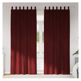 vidaXL Verdunkelungsvorhänge 2 pcs Weinrot 140 x 260 cm Samt