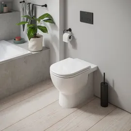 Duravit D-Code Stand-WC mit WC-Sitz Weiß Hochglanz