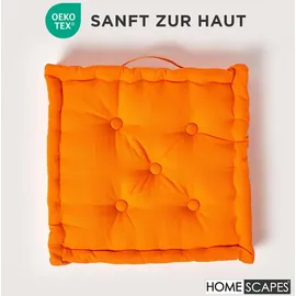 Homescapes Bodenkissen unifarben 50 x 50 cm Orange