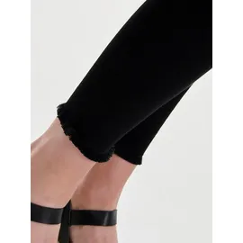 Only Blush Jeans Skinny Fit in Schwarz mit offenem Saum-M-L34