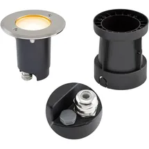EVN Bodeneinbauleuchte 1 GU10 Aluminium/Edelstahl/Glas/Kunststoff