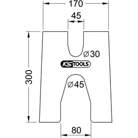 KS Tools Prismenplatte extra dünn Ø 30,0 / 45,0 mm