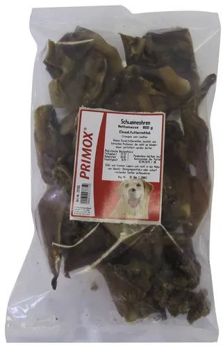 PRIMOX Hundesnack »Schweineohren«, Schwein, 800 g