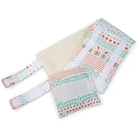 Grünspecht Naturprodukte GRÜNSPECHT Bio Brust- und Bauchwickel für Babys, Set aus Wickel mit Klettverschluss & Traubenkern-Kissen, bei Bauchschmerzen & Blähungen, Größe 1: 1-12 Monate (672-V1)