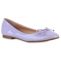VAN HILL Klassische Ballerinas in Helllila Lack
