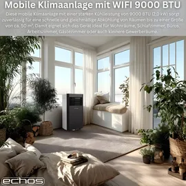 Echos Klimaanlage mit WiFi 9000 BTU mobil