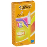 BIC Sun Kugelschreiber, 4 Farben, 12 Stück