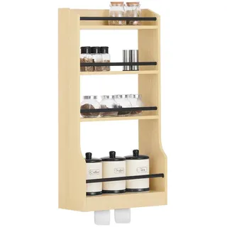 SoBuy Wandregal Natur, 38x75x17 cm, Küchen, Küchenmöbel, Küchenregale