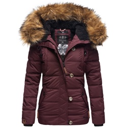 NAVAHOO Damen Stylische Winterjacke Steppjacke mit Kunstpelz Kapuze Zoja
