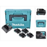 Makita Power Source Kit 4x BL 1021 B Akku 12 V max. 2,0 Ah CXT ( 4x 197396-9 + DC 10 SB Ladegerät ( 197363-4 ) + Makpac