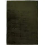 Carpet City Hochflor-Teppich, Grün, Textil, Uni, Rechteckig, 230x160 cm Oeko-Tex® Standard 100, für Fußbodenheizung geeignet, Teppiche - Böden, Teppiche, Hochflorteppiche - Shaggys