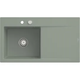 Villeroy & Boch Subway Style 50 links Einbau-Keramikspüle morning green Excenterbetätigung 900 x 510 mm