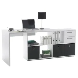 möbelando Eckschreibtisch Yihabo I Weiß