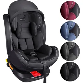 XOMAX XZ-16 Kindersitz drehbar 360° mit ISOFIX und Liegefunktion I mitwachsend I 0-36 kg, 0-12 Jahre, Gruppe 0/1/2/3 I 5-Punkt-Gurt und 3-Punkt-Gurt I Bezug abnehmbar, waschbar I ECE i-Size 129R