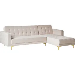 Ecksofa ABERDEEN Beige Linksseitig