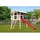 Akubi Stelzenhaus Benjamin Set A terragrau mit Rutsche rot 91208