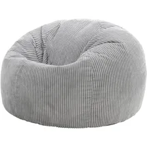 I.C.O.N. icon Sitzsack Grau, Sitzsack Erwachsene mit Füllung, Bean Bag, Cord Sessel, Lounge Sessel, Lounge Stuhl, Schlafzimmer, Wohnzimmer, Wohnzimmer Möbel