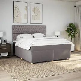 vidaXL Boxspringbett 180 x 200 cm Taupe