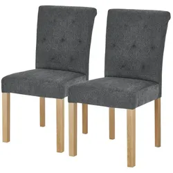 Woodford Esszimmerstuhl im 2er Set Messena , grau , Maße (cm): B: 46 H: 97 T: 54.0