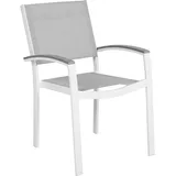 Beliani Pereta Gartenstuhl 4er Set 4 x 4 x 4 cm grau/weiß