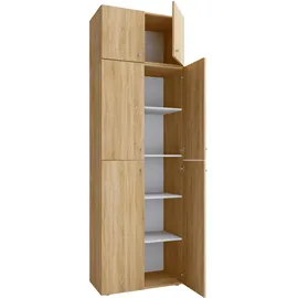 VCM Lona Aktenschrank 70 x 39 x 223 cm braun