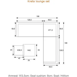 Garden Impressions KRETA Alu Rope Ecklounge Set Gartenmöbel Sitzgruppe natur