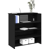 vidaXL Empfangstheke Schwarz Eichen-Optik 100x50x103,5cm Holzwerkstoff