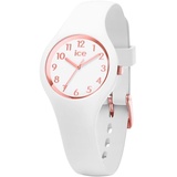 ICE-Watch - ICE glam White Rose-Gold Numbers - Weiße Damenuhr mit Silikonarmband - 015343 (Extra small)