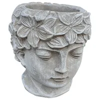 Aspinaworld Gartenfigur, Kopf als Blumenübertopf 16 cm, Figur für
