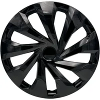 Trimak Radkappen 13-14-15-16 Zoll 4er Set Radzierblenden Silber Schwarz Schlagfest, Schwarz / 14-Zoll-Radkappen, ABS Kunststoff, Schlagfest, Hochwertig schwarz