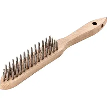 Lessmann Handdrahtbürste V4A glatt 3-reihig 0,3 mm