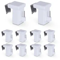 BestLivings Klemmträger 10er Pack - für Vitragestangen - Fensterrahmen