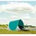 TRIZAND Strandmuschel Pop Up 190x120x86 cm Wind- und UV-Schutz Wurfzelt Kleines Pakcmaß Leicht Baby Kinder Erwachsene Blau-Grau 23856