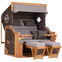 deVries PURE Seaside XXL PE Teak stone grey Design 466