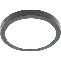 24w LED Aufputz Deckenlampe Deckenpanele Deckenleuchte in schwarz rund|Ø30,3cm|Warmweiß|2000 Lumen