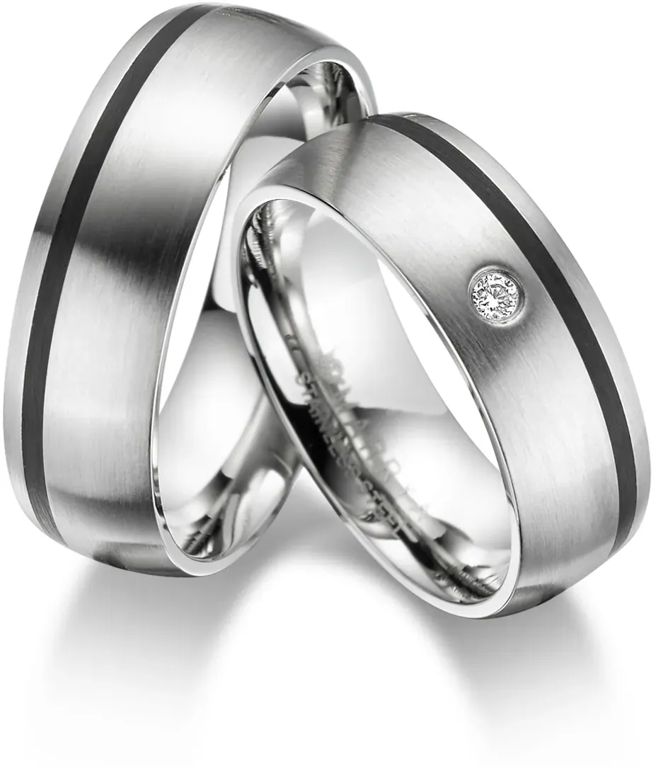 Marrya Perlenring »MARRYA Edelstahl Trauring Ehering Partnerring« Marrya Herren Ring - silber 68