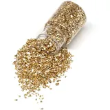 TENCOCO 35 g/Flasche Metallschrotsteine Metallstücke unregelmäßige Metallspäne zur Schmuckherstellung Gold