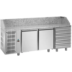 Tecnodom Pizzatheke 3 Türen GN 1/1 Motor Gruppe SX 6 neutrale Schubladen und Granitplatte