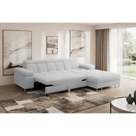 altdecor Ecksofa Cord mit Schlaffunktion 2-Sitzer Rosa