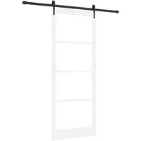 vidaXL Schiebetür Weiß und Schwarz 93 x 232 cm 3332404