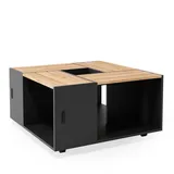 Vicco Couchtisch Anton, Anthrazit Kaffeetisch Ablage
