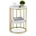 Relaxdays Beistelltisch Marmoroptik, 2 Ablagen, für Wohnzimmer, Metall & MDF, Sofatisch rund, HxD 57x40 cm, weiß/gold