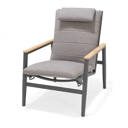Tchibo - ScanCom Outdoor-Loungesessel mit verstellbarer Rückenlehne - 86x71x97cm - anthrazit - Aluminium / Polypropylen / Schaumstoff